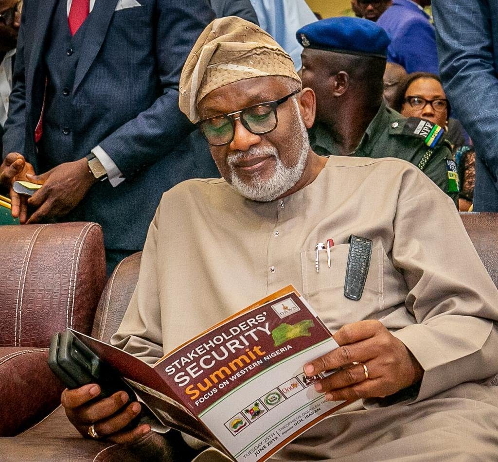 Ondo Governor Rotimi Akeredolu at the Stakeholders’ Security Summit