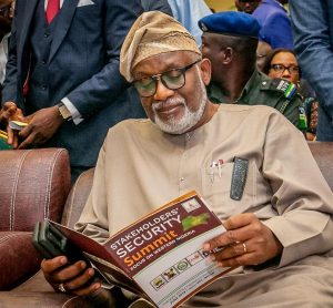 Ondo Governor Rotimi Akeredolu at the Stakeholders’ Security Summit