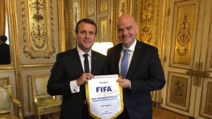 Infantino meets Macron in Paris