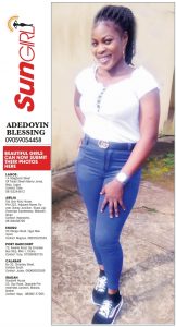 Sun Girl: ADEDOYIN BLESSING 09059054458