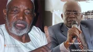 Former governor of old Kaduna State, Balarabe Musa and Senior Advocate of Nigeria, Femi Falana,