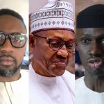 (L-R) Fatoyinbo, Buhari, Frank