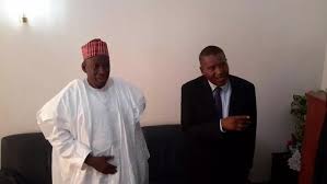 Governor Abdullahi Ganduje, Chairman of Dangote Foundation, Alhaji Aliko Dangote