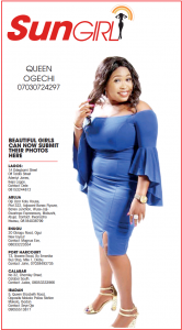 SUN GIRL: QUEEN OGECHI, 07030724297-071946