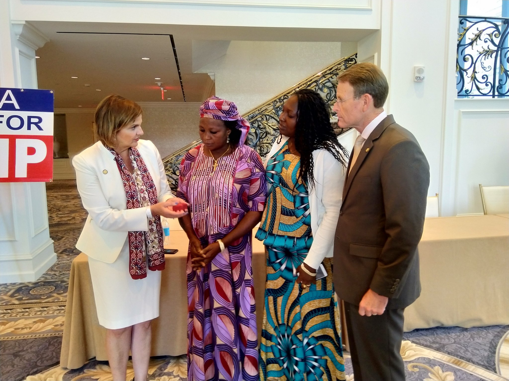 Rebecca Sharibu (2nd left)
