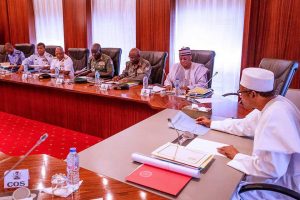 Buhari, Security Chiefs in closed door meeting