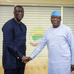 L-R: AfDB Country Director Ebrima Faal, Ekiti State Governor Kayode Fayemi
