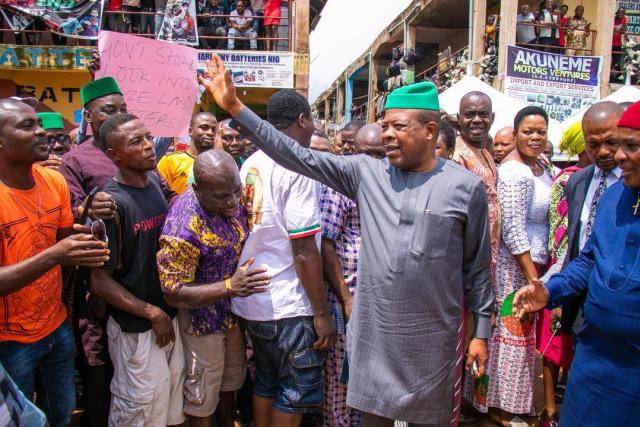 Ihedioha reassures traders on welfare, market development