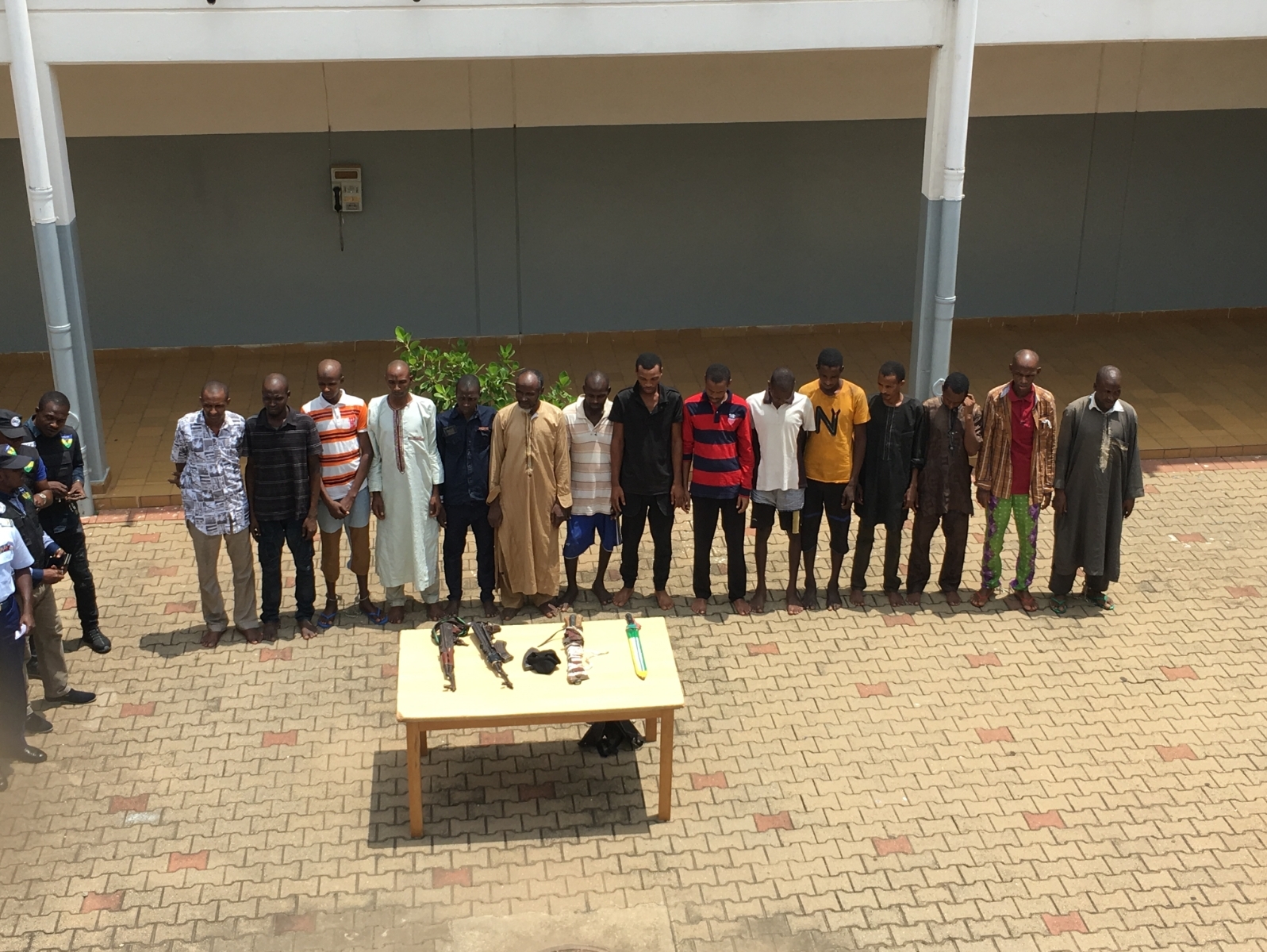 Suspected killers of former CDS Alex Badeh, being paraded by the DHQ