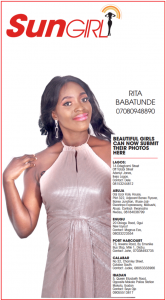 SUN GIRL: RITA BABATUNDE, 07080948890-072926