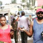 Singer-Simi-and-Kunle-Afolanya-on-the-set-of-‘Mokalik’