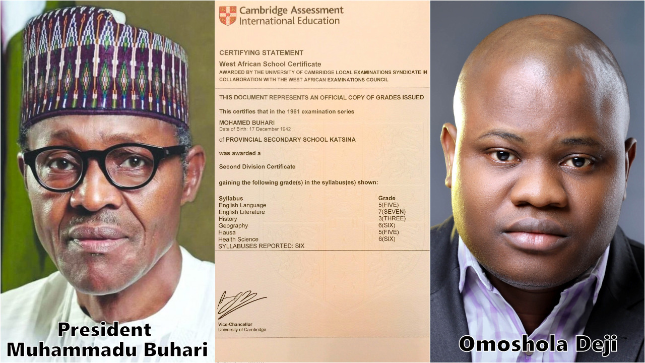 Buhari cert. & education essen. By O.Deji