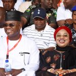 (L-R:) Kogi State Governor Yahaya Bello, FCT Minister of State Ramatu Aliyu