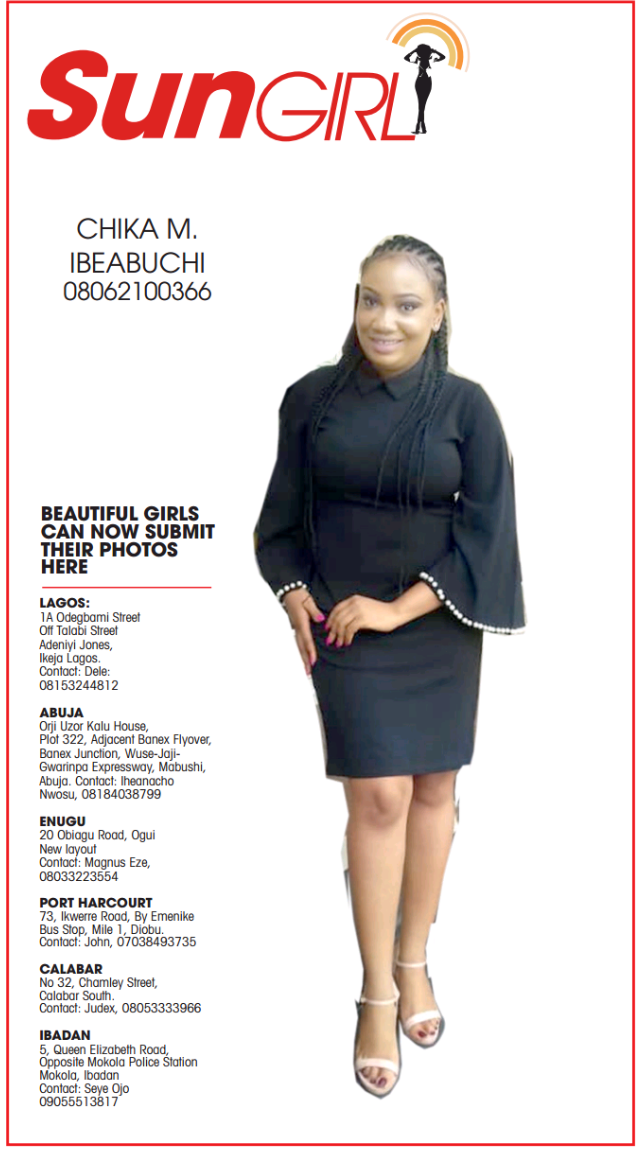 SUN GIRL: CHIKA M. IBEABUCHI, 08062100366-070252