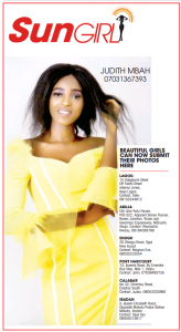 SUN GIRL: JUDITH MBAH, 07031367393-071510