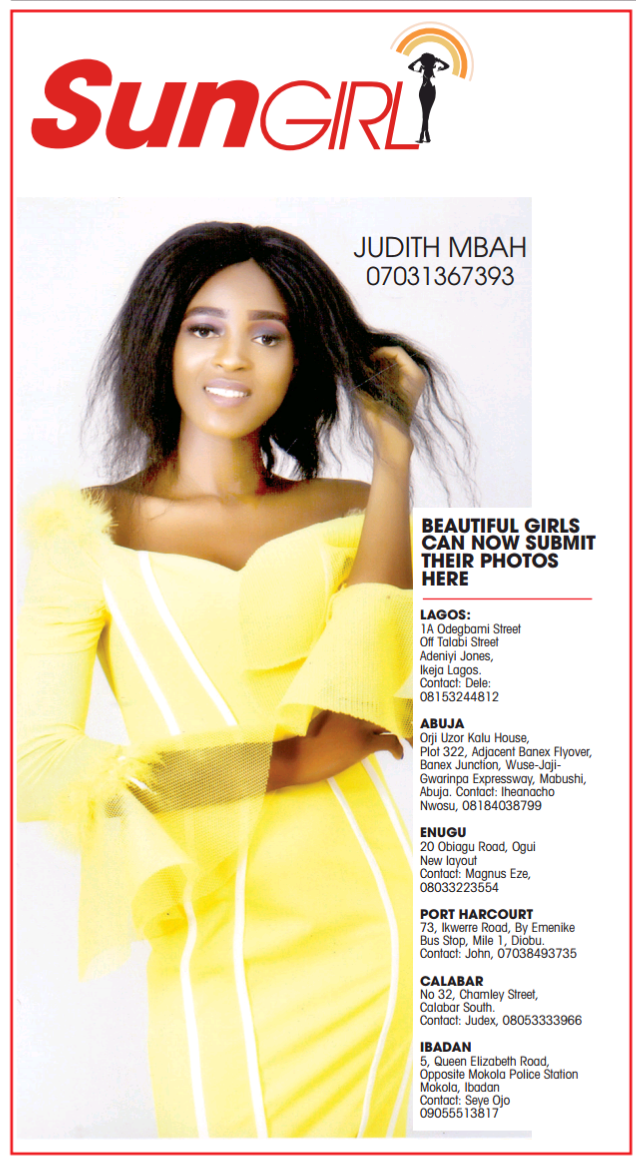 SUN GIRL: JUDITH MBAH, 07031367393-071510