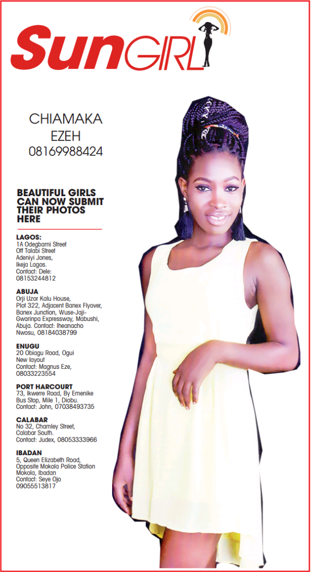 SUN GIRL: CHIAMAKA EZEH, 08169988424