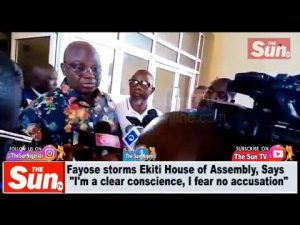 VIDEO: Fayose storms Ekiti House of Assembly