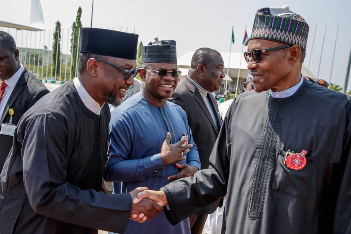 Niger State Governor Abubakar Sani Bello with President Muhammadu Buhari