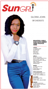 SUN GIRL: GLORIA JOHN, 08124235372