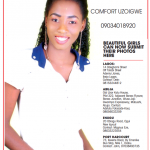 SUN GIRL: COMFORT UZOIGWE, 09034018920