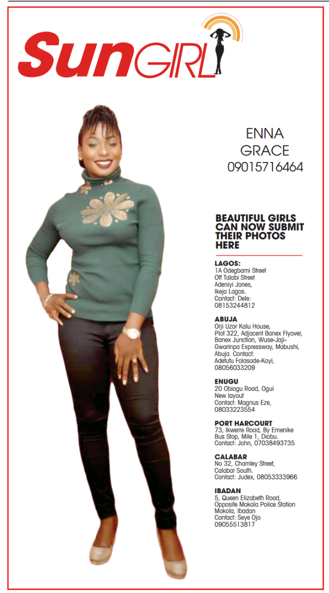 SUN GIRL: ENNA GRACE, 09015716464