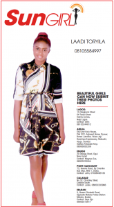SUN GIRL: LAADI TORYILA, 08105584997