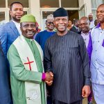 Olasupo (centre left), Osinbajo (centre right)
