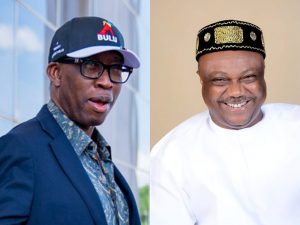 Governor Ifeanyi Okowa (l), Great Ogboru (r)
