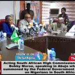 VIDEO: S’African High Commissioner summoned by FG over attacks on Nigerians in S’Africa