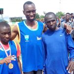 Winners of male category of the Onitsha City Marathon from Kenya, with 1st position Sang at middle
