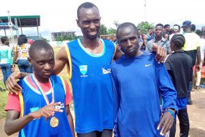 Winners of male category of the Onitsha City Marathon from Kenya, with 1st position Sang at middle