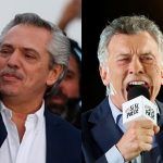 Alberto Fernandez (left), Mauricio Macri (right)