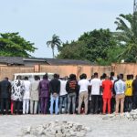 The 94 suspected internet fraudsters arrested by EFCC in Osogbo, the Osun State capital, on Monday, October 11, 2019