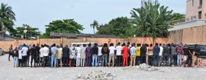 The 94 suspected internet fraudsters arrested by EFCC in Osogbo, the Osun State capital, on Monday, October 11, 2019