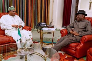 Jonathan keeps mum after meeting Buhari