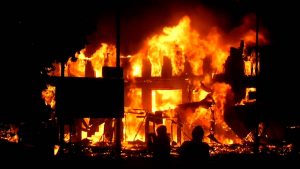 Man slumps, dies as fire razes Benin market