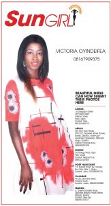 SUN GIRL: VICTORIA OYINDEIFEA, 08167909375