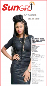 SUN GIRL: JOY ANOSIKE, 08076516580