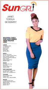 SUN GIRL: JANET TORYILA, 08105584997
