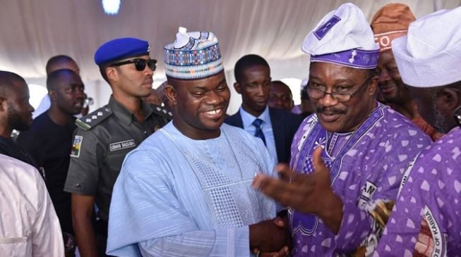 Kogi State Governor Yahaya Bello (l), Former Senator Smart Adeyemi (r)