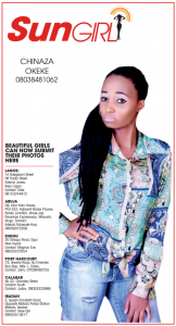 SUN GIRL: CHINAZA OKEKE, 08038481062