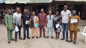 Inauguration of new executives of Indigenous Manufacturers of Footwear Association at Trade Fair Lagos