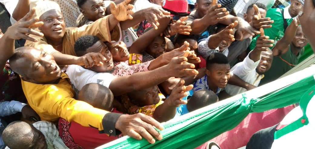 Rousy welcome for Wada as his campaign train lands in Igala land