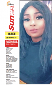 SUN GIRL: OLAIDE, 08136080270