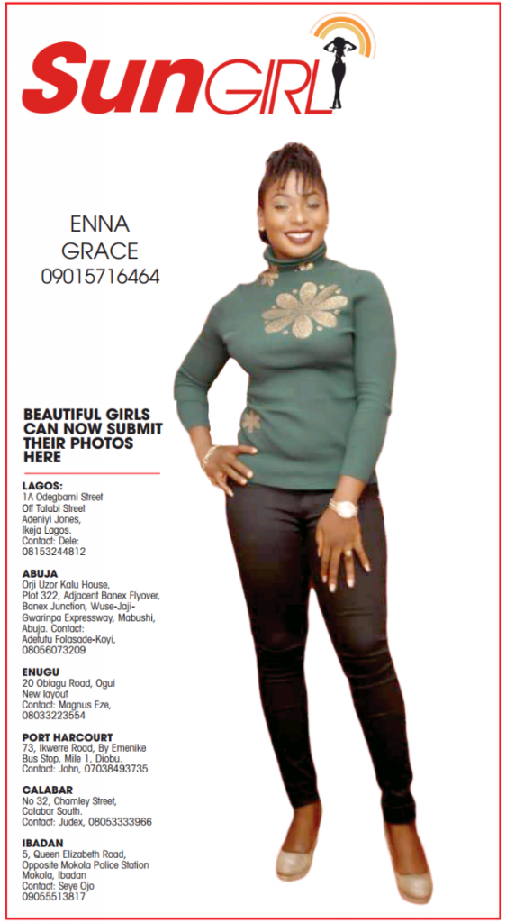 SUN GIRL: ENNA GRACE, 09015716464