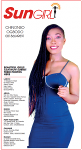SUN GIRL: CHINONSO OGBODO, 08186649891