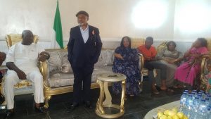 Minister of Labour and Employment Chris Ngige pays a visit to the family of late Senator Benjamin Uwajumogu