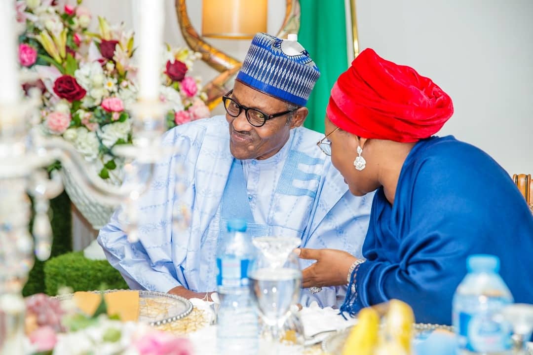 President Muhammadu Buhari with First Lady Aisha Buhari