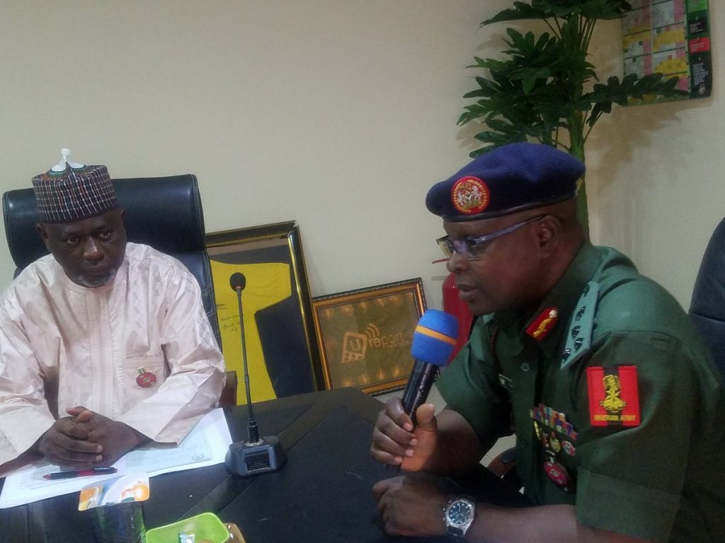 NHIS Executive Secretary Prof. Mohammed Nasir Sambo (left), NYSC Director-General Brigadier General Shuaibu Ibrahim (right)